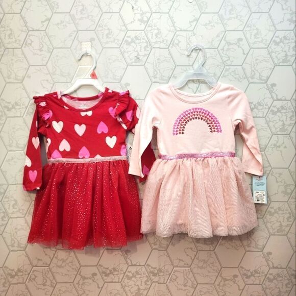 Nwt Baby Girls Valentine's Day Tutu Dress Bundle - Picture 1 of 9